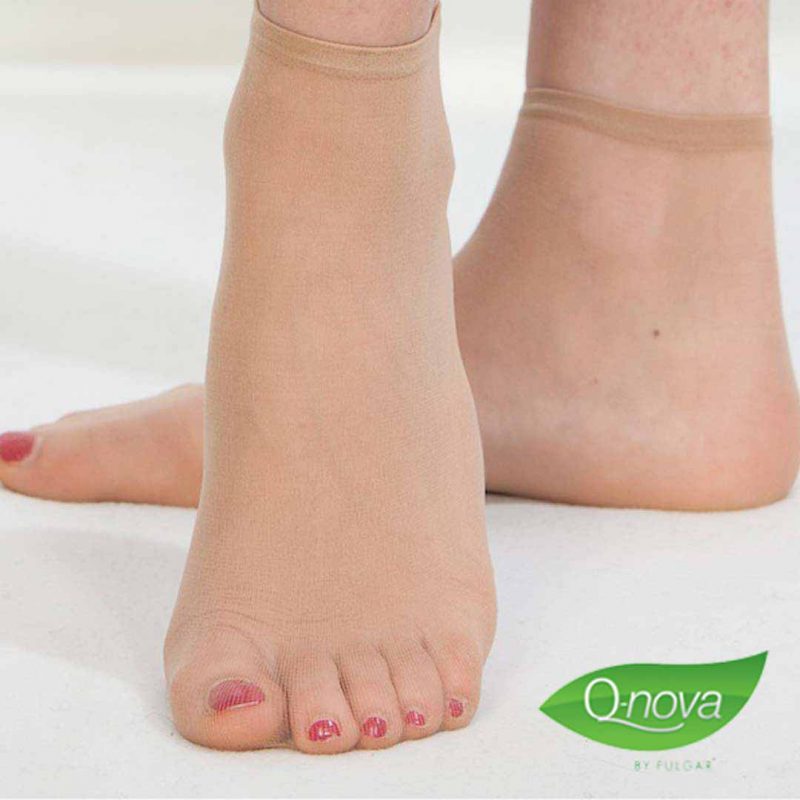Calzini monouso in nylon riciclato Q-NOVA® per prova calzature - colore ecrù